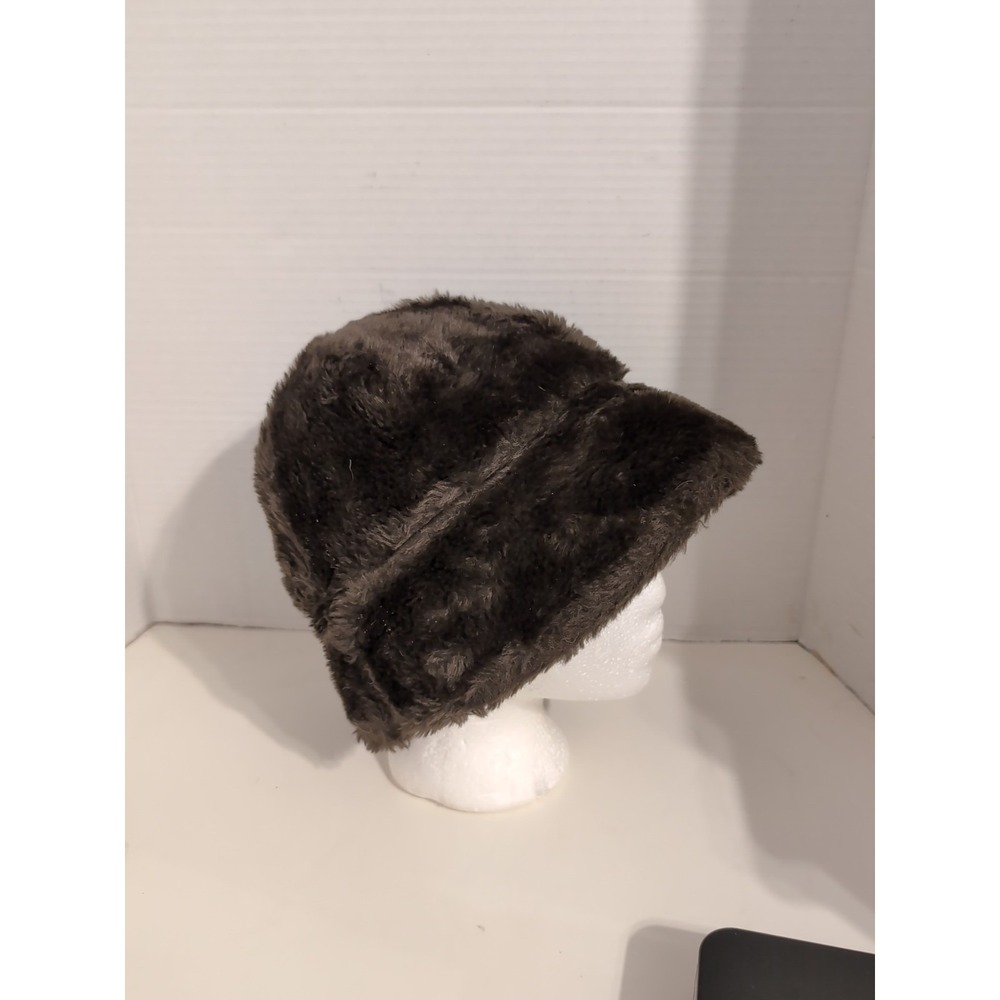 Brown Faux Fur Women's Bucket‎ Hat NWOT